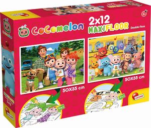 Lisciani LISCIANI COCOMELON DWUSTRONNE PUZZLE PODLOGOWE 2X12 EL. CHODŹMY NA SPACER 1