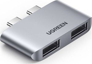 HUB USB Ugreen CM413 2x USB-A 3.1 Gen1 (UGR1095GRY) 1