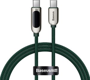 Kabel USB Baseus USB-C - USB-C 1 m Zielony (BSU2774GRN) 1