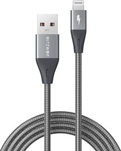 Kabel USB Blitzwolf USB-A - Lightning 1.8 m Szary (BLZ422GRY) 1