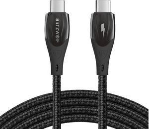 Kabel USB Blitzwolf USB-C - USB-C 1.8 m Czarny (BLZ399BLK) 1