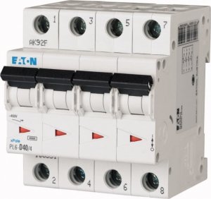 Eaton Wyłącznik nadprądowy 4P C 50A 6kA AC PL6-C50/4 166530 1