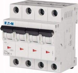 Eaton Wyłącznik nadprądowy 4P D 6A 6kA AC PL6-D6/4 166553 1