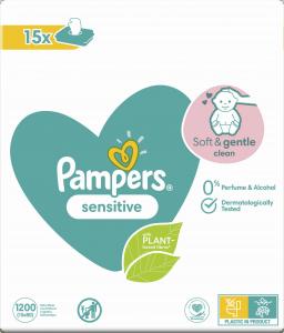 Pampers Chusteczki nawilżane Sensitive 15x80szt. 2