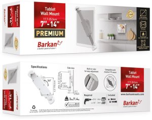 Uchwyt Barkan  do tabletu 7-14" obrotowy 360 ścienny biały 3