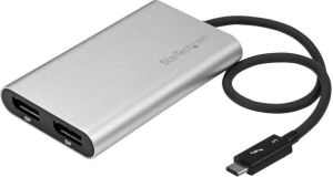 Adapter USB StarTech USB-C - DisplayPort x2 Srebrny  (TB32DP2) 1
