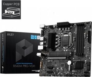 Płyta główna MSI MSI Płyta główna B560M PRO-VDH s1200 4DDR4 HDMI/DP M.2 mATX 1