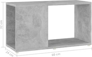 vidaXL vidaXL Szafka pod TV, szarość betonu, 60x24x32 cm, płyta wiórowa 7