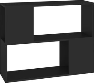 vidaXL Szafka TV, czarna, 80x24x63 cm, płyta wiórowa 2
