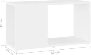 vidaXL vidaXL Szafka pod TV, biała, 60x24x32 cm, płyta wiórowa 6