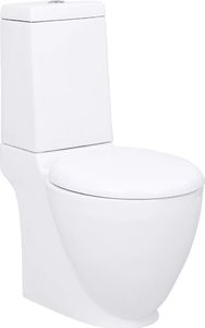 Zestaw kompaktowy WC vidaXL 66 cm biały (3059888) 2
