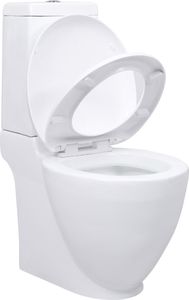 Zestaw kompaktowy WC vidaXL 66 cm biały (3059888) 5