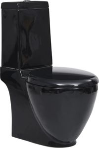 Zestaw kompaktowy WC vidaXL 66 cm czarny (3059889) 2