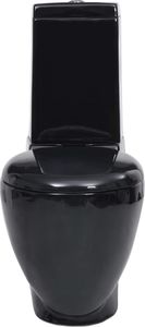 Zestaw kompaktowy WC vidaXL 66 cm czarny (3059889) 4