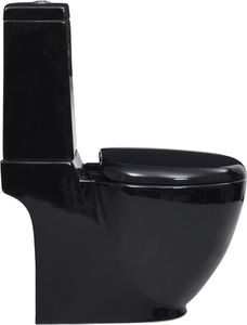 Zestaw kompaktowy WC vidaXL 66 cm czarny (3059889) 5