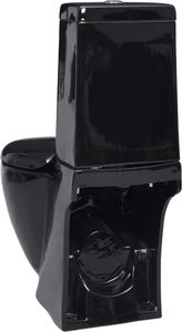 Zestaw kompaktowy WC vidaXL 66 cm czarny (3059889) 6