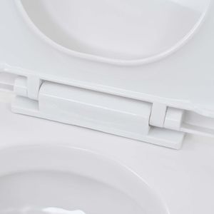 Zestaw podtynkowy vidaXL vidaXL Podwieszana toaleta ceramiczna ze spłuczką podtynkową 2