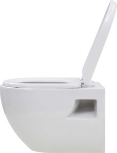Zestaw podtynkowy vidaXL vidaXL Podwieszana toaleta ceramiczna ze spłuczką podtynkową 9