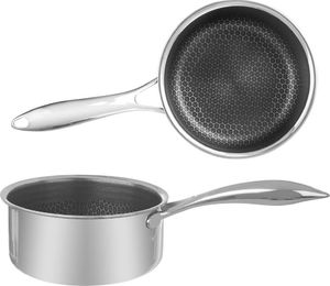 Orion Rondel garnek stalowy z powłoką nieprzywierającą rondelek premium COOKCELL ORION 16 cm 1,5 l 1