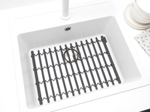 Brabantia Silikonowa mata do zlewu ciemno szara 302589 3
