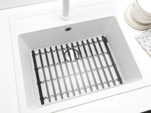 Brabantia Silikonowa mata do zlewu ciemno szara 302589 4