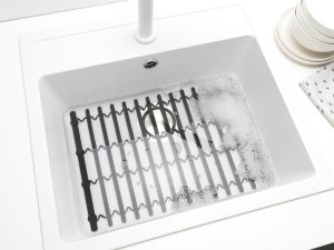 Brabantia Silikonowa mata do zlewu ciemno szara 302589 5