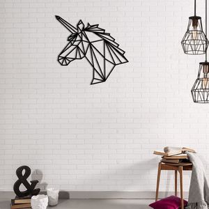 Homemania Homemania Dekoracja ścienna Unicorn, 53x50 cm, stalowa, czarna 1