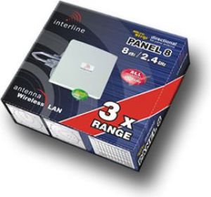 Antena InterLine Panelowa MicroStrip 2.4GHz, 8dBi 4