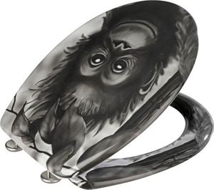 Deska sedesowa deska sedesowa Aap 36,5 x 44,5 cm duroplast czarny 3