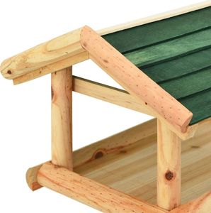 vidaXL Karmnik dla ptaków na słupku, 37x28x100 cm, drewno jodłowe 4