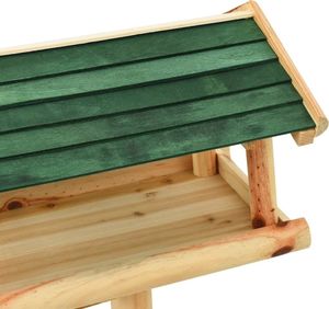 vidaXL Karmnik dla ptaków na słupku, 37x28x100 cm, drewno jodłowe 5