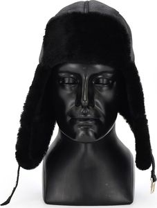 Podhale Regionals Ciepła czapka uszatka z naturalnym kożuchem 60-62 cm (XXL) 3