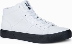 Ombre Buty męskie sneakersy T379 - białe 44 1
