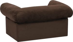vidaXL Sofa dla psa, z szufladą, brązowa, 75x50x38 cm, pluszowa 6
