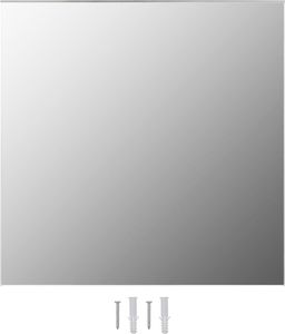 Lustro vidaXL Lustro ścienne z lampkami LED, kwadratowe, szklane 7