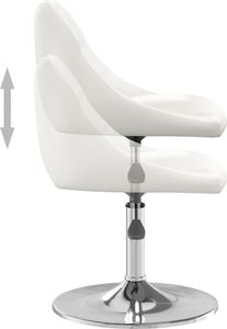 vidaXL Hoker, biały, obity sztuczną skórą 5