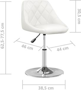 vidaXL Hoker, biały, obity sztuczną skórą 7