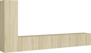 vidaXL 3-cz. zestaw szafek telewizyjnych, dąb sonoma, płyta wiórowa 2