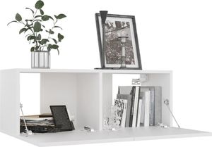 vidaXL Szafki telewizyjne, 4 szt., białe, 80x30x30 cm, płyta wiórowa 4