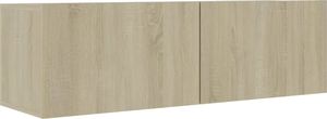 vidaXL Szafki telewizyjne, 4 szt., dąb sonoma, 100x30x30 cm, płyta 5