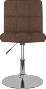 vidaXL Stołek barowy, obrotowy, brązowy, tkanina 3
