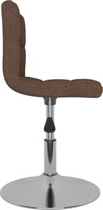 vidaXL Stołek barowy, obrotowy, brązowy, tkanina 4
