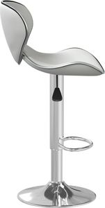 vidaXL Stołek barowy, biały, obity sztuczną skórą 4