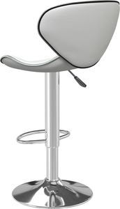 vidaXL Stołek barowy, biały, obity sztuczną skórą 5