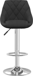 vidaXL Stołek barowy, czarny, obity aksamitem 2