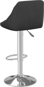 vidaXL Stołek barowy, czarny, obity aksamitem 4