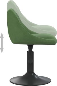 vidaXL Stołek barowy, ciemnozielony, obity aksamitem 6