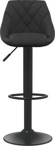 vidaXL Stołek barowy, czarny, obity aksamitem 2