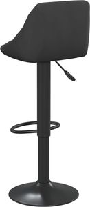 vidaXL Stołek barowy, czarny, obity aksamitem 4