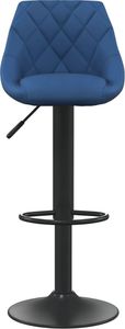 vidaXL Stołek barowy, niebieski, obity aksamitem 2